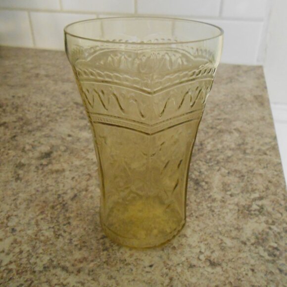 Depression Glass Amber Patrician Pattern Tumbler By Federal Glass Co. 1933-1937 - Picture 2 of 4